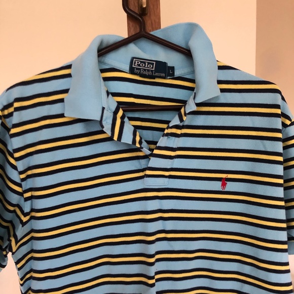Polo Ralph Lauren Other - Polo Ralph Lauren Baby Blue Striped Polo